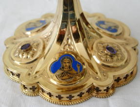 French Antique solid silver Gothic Ciborium